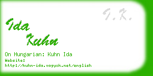 ida kuhn business card